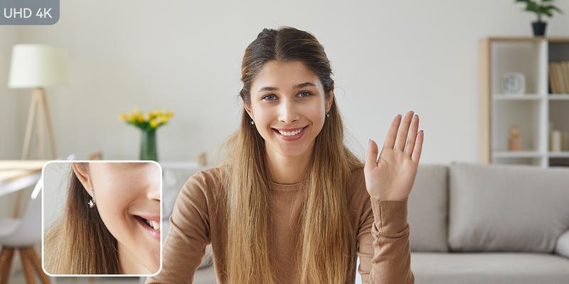 EMEET C960 4K Webcam for PC, 4K UHD Sensor, gaming for Switch 2 camera, Auto Focus, Dual AI Noise-Cancelling Mics, Auto Light Correction, 66° FOV, Plug&Play Webcam with Privacy Cover, Works with Zoom/Teams/Skype/Google, TikTokShopBlackFriday