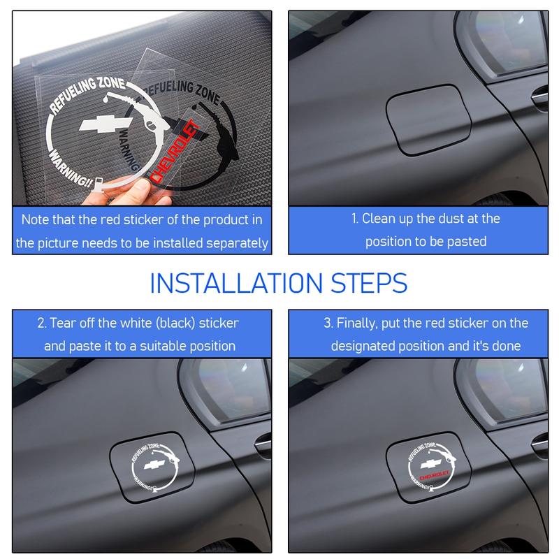 Chevrolet Car Brand Logo Waterproof Tank Sticker, Automotive Exterior Accessories, Personalized Body Decoration Decal