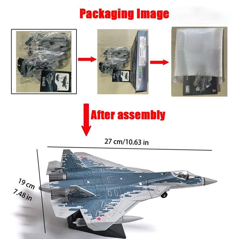 1:72 Scale Fighter Jet Building Blocks, Us F22 F35 B2 Russian Su-35 Su-57 Military Models, Perfect Birthday Gift Toy Collection