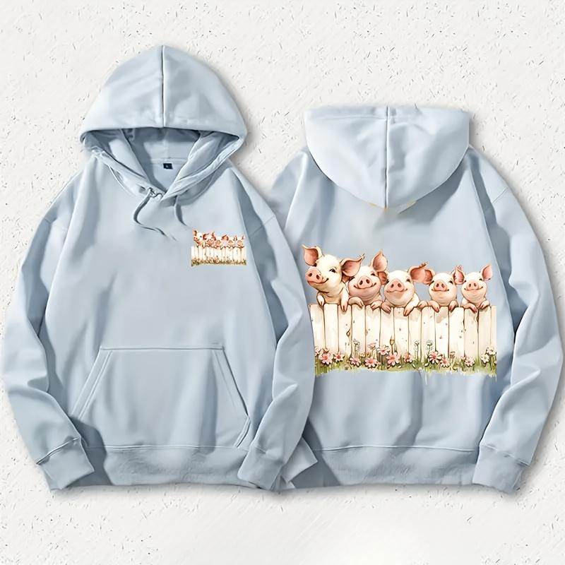 8Pcs Cute Pig DIY DTF Transfer Stickers Washable Heat Transfer Design Iron-On Patches for Tshirt Mask Jeans Backpack Crafts Accessories