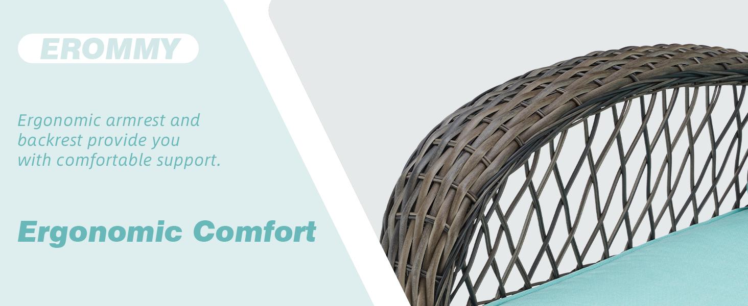 EROMMY 3 Pieces Outdoor Swivel Rocker Patio Chairs, 360 Degree Rocking Patio Conversation Set with Thickened Cushions and Glass Coffee Table for Backyard wicker furniture EROMMY 3 Pieces Outdoor Swivel Rocker Patio Chairs, 360 Degree Rocking Patio Conversation Set with Thickened Cushions and Glass Coffee Table for Backyard wicker furniture