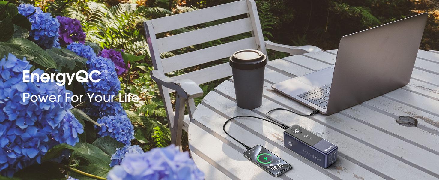 Laptop Portable Power Bank-EnergyQC 24,000mAh/27,000mAh Fast Charging Battery Pack with USB C Outputs & Inputs Compatible with iPhone 16/15/14/13 Series, Samsung, Dell, and More Laptop Portable Power Bank-EnergyQC 24,000mAh/27,000mAh Fast Charging Battery Pack with USB C Outputs & Inputs Compatible with iPhone 16/15/14/13 Series, Samsung, Dell, and More