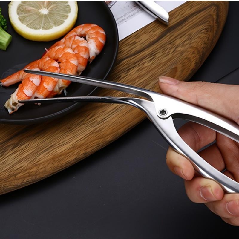 1pc Stainless Steel Shrimp Peeler, Durable Shrimp Shell Remover & Deveiner Tool, Easy to Use Kitchen Gadget to Peel Shrimp & Remove Shrimp Veins Efficiently, Ideal for Seafood Lovers & Home Cooking, Kitchen Utensils Gadgets