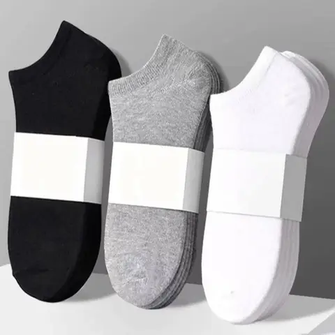 Men's Solid Color Ankle Socks Casual Minimalist Basic Elastic Stretch Breathable Extra Low Cut Socks for Men, Men's Anklets for Summer, National Day Offers