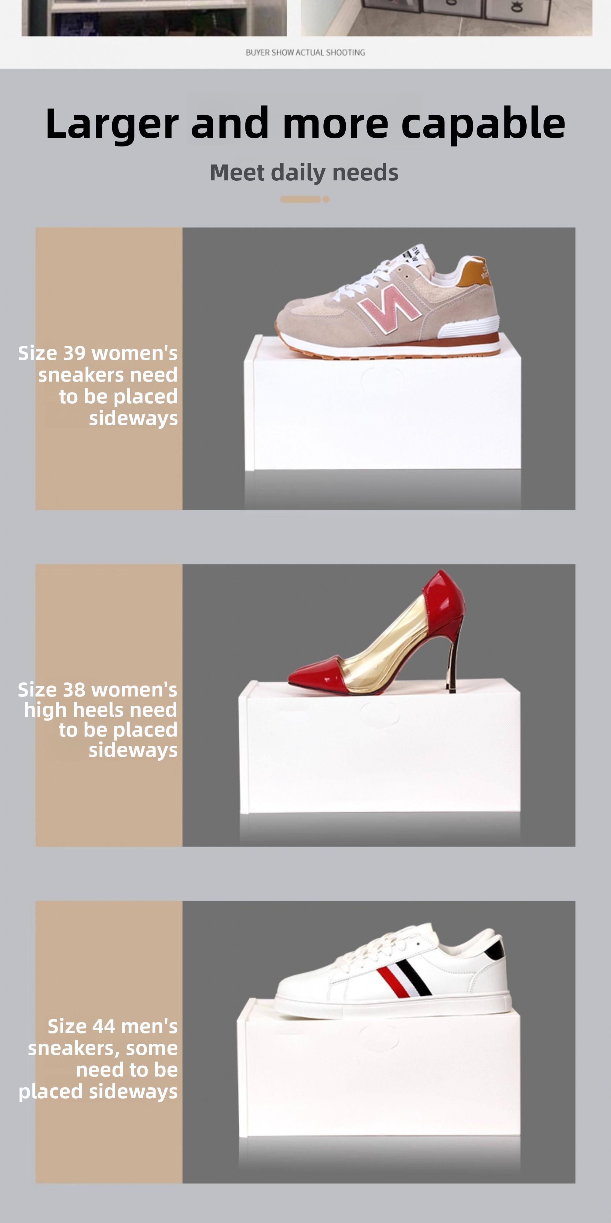 2026 10/20 piece large-capacity transparent shoe box stackable shoe rack, crown handle dustproof and antioxidant, space-saving vertical design