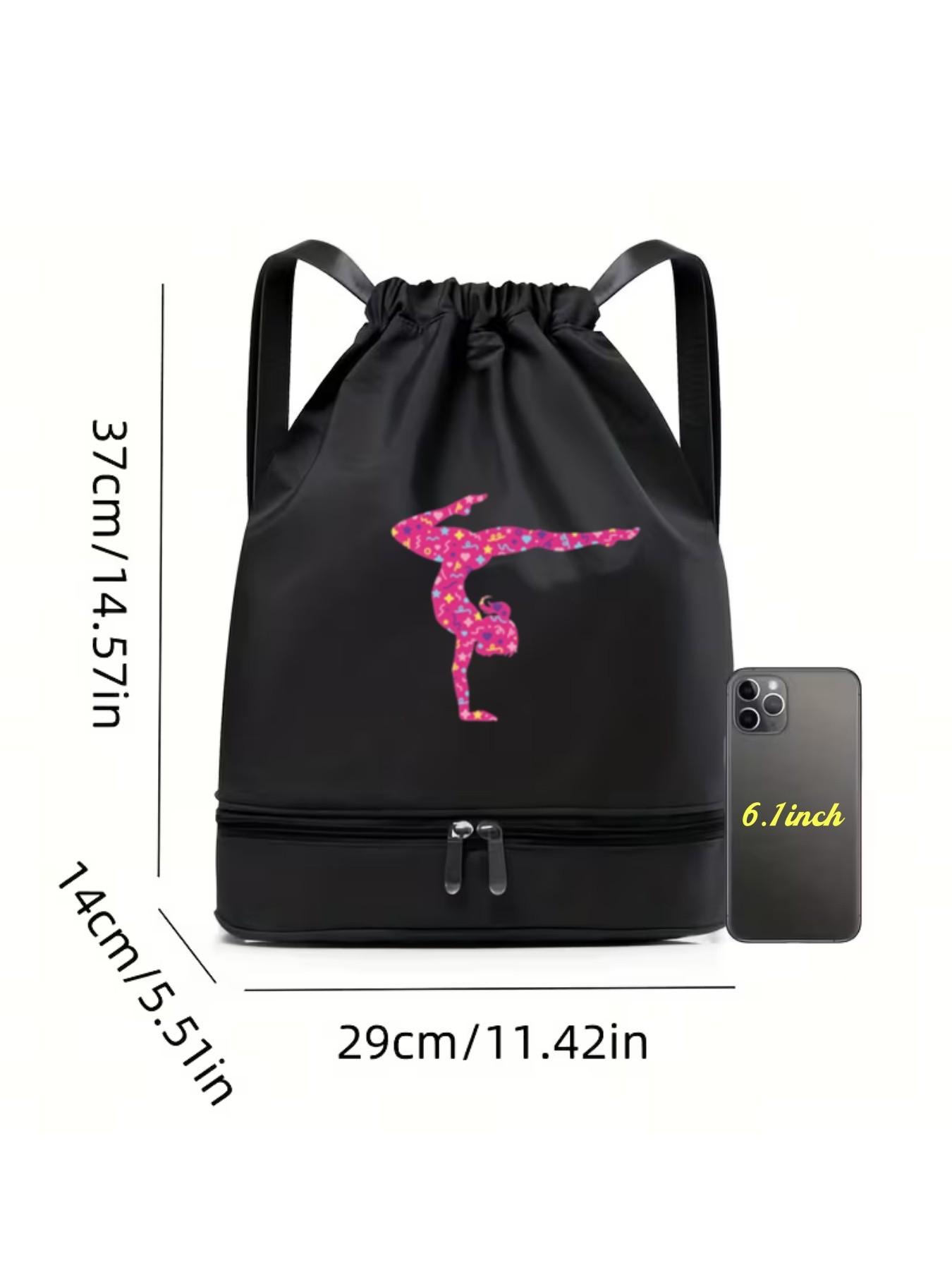 Women's Gym Bag, Adjustable Straps, Drawstring Closure, Independent Shoe Compartment, Rose, Ideal Gift, Daily Use