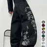 【Black Friday】New Embroidered Men's Jeans, Street Style Rose Washed Loose Wide Leg Pants, Y2K Fashion Skateboarding & Daily Wear, Baggy Jeans Streetwear, Multiple Sizes Available