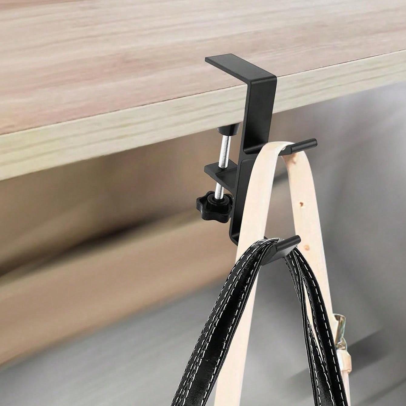 Portable Adjustable Durable Desktop Headphone Stand, Desk Mount Bag Holder Hook Clip, Hangs on Backpack, Reduce Desktop Clutter, Hanging Storage, Headphone Accessories, Adjustable Bracket