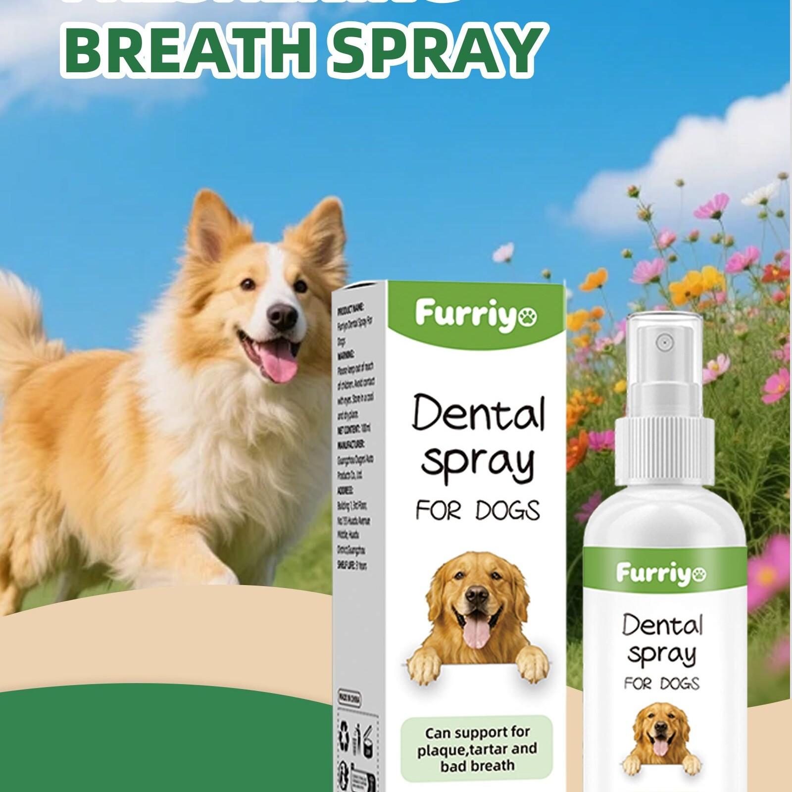 Pet Mint Fresh Breath Spray, Cat Dog Bad Breath Remover, Oral Care Deodorizer, Antibacterial Mouthwash, Pet Grooming Essential