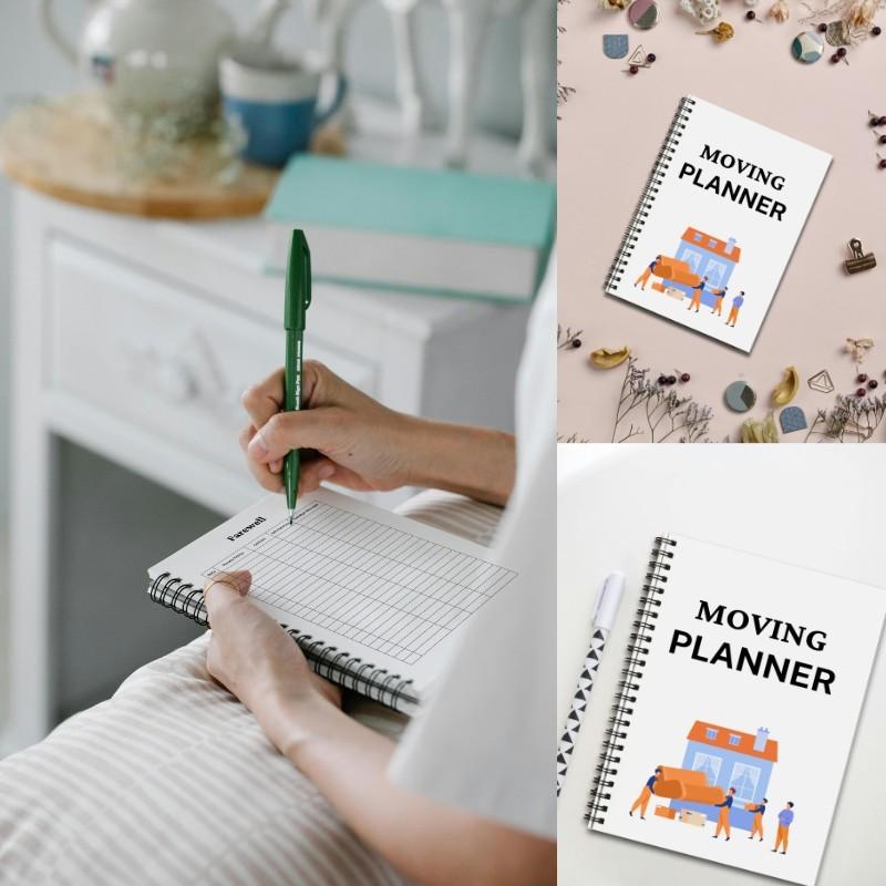 Moving Plan Guide, Easy Moving Planner, Track and Arrange Tasks, Essential Moving Checklist, Simple Moving Solution, Spiral Bound Planner
