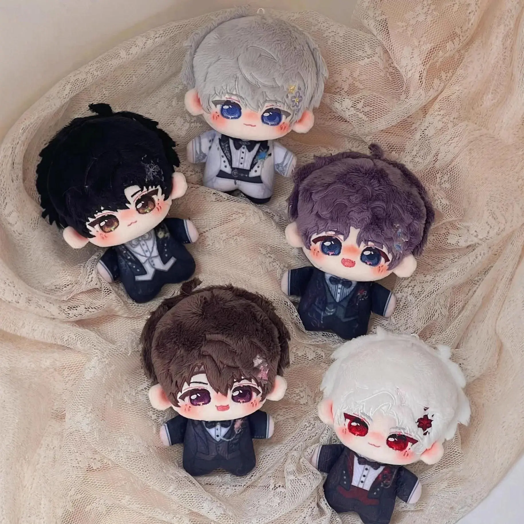 Love and Deepspace Plush Doll 10cm Cute Groom Caleb Sylus Rafayel Zayne Xavier Plushie for Fans Birthday Gift Backpack Charm