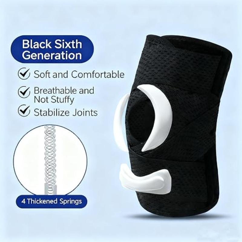 Plus Size Knee Compression Wrap Brace - Patellar Knee Brace - Breathable Adjustable with Side Stabilizers for Men & Women - Comfortable & Flexible Leg Supporter