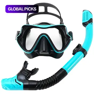 Diving Goggles & Snorkel Kit, Snorkeling Gear, 1 Set Waterproof Anti-fog Silicone Diving Goggles, Diving Mask, Water Sports Equipment