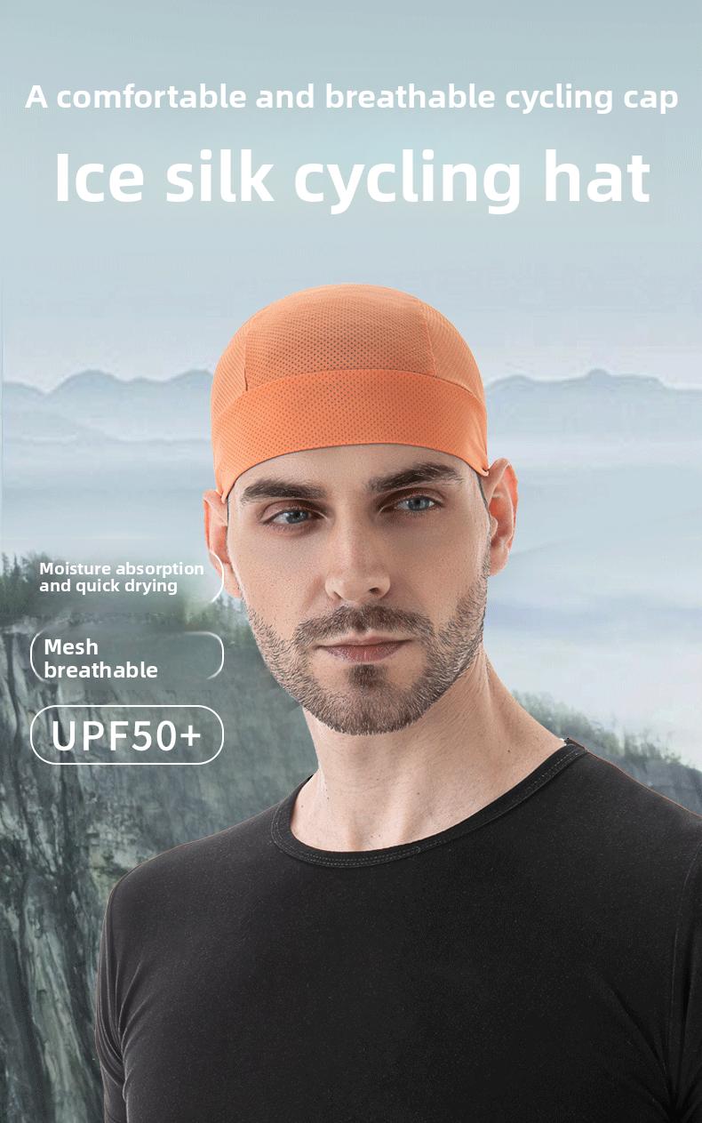 Cycling quick-drying cap windproof sunscreen cap ice silk breathable hood cap bicycle helmet liner
