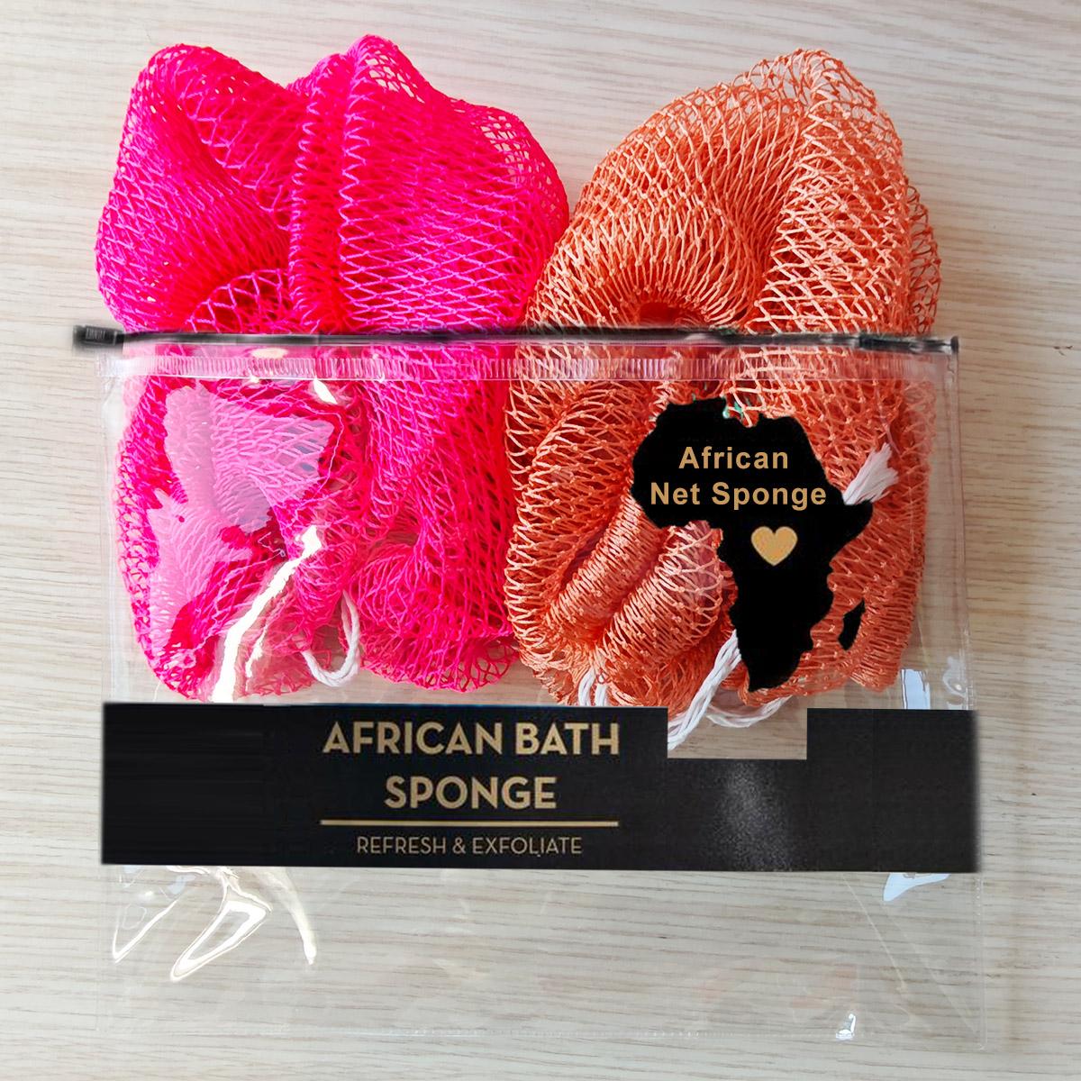 2 PCS Authentic African Exfoliating Net Bath Sponge