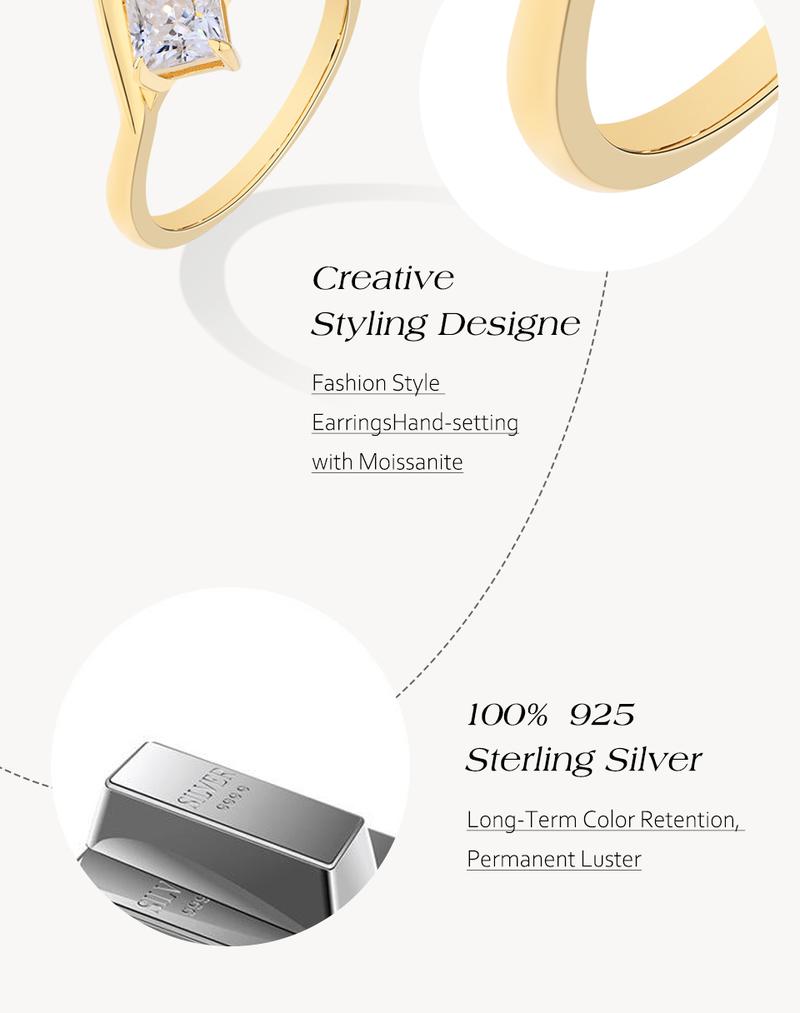 0.8CT Synthetic Moissanite Ring Simple Style For women girls Daily Wear Fine Jewelry R168