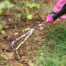 Gardening Tools Set, 10 PCS Stainless Steel Heavy-Duty with Non-slip Soft Rubber Handle with Large Garden Bag, Floral Pattern Gardening Tool Set Gifts for Women Birthday Mother's Day, Pink