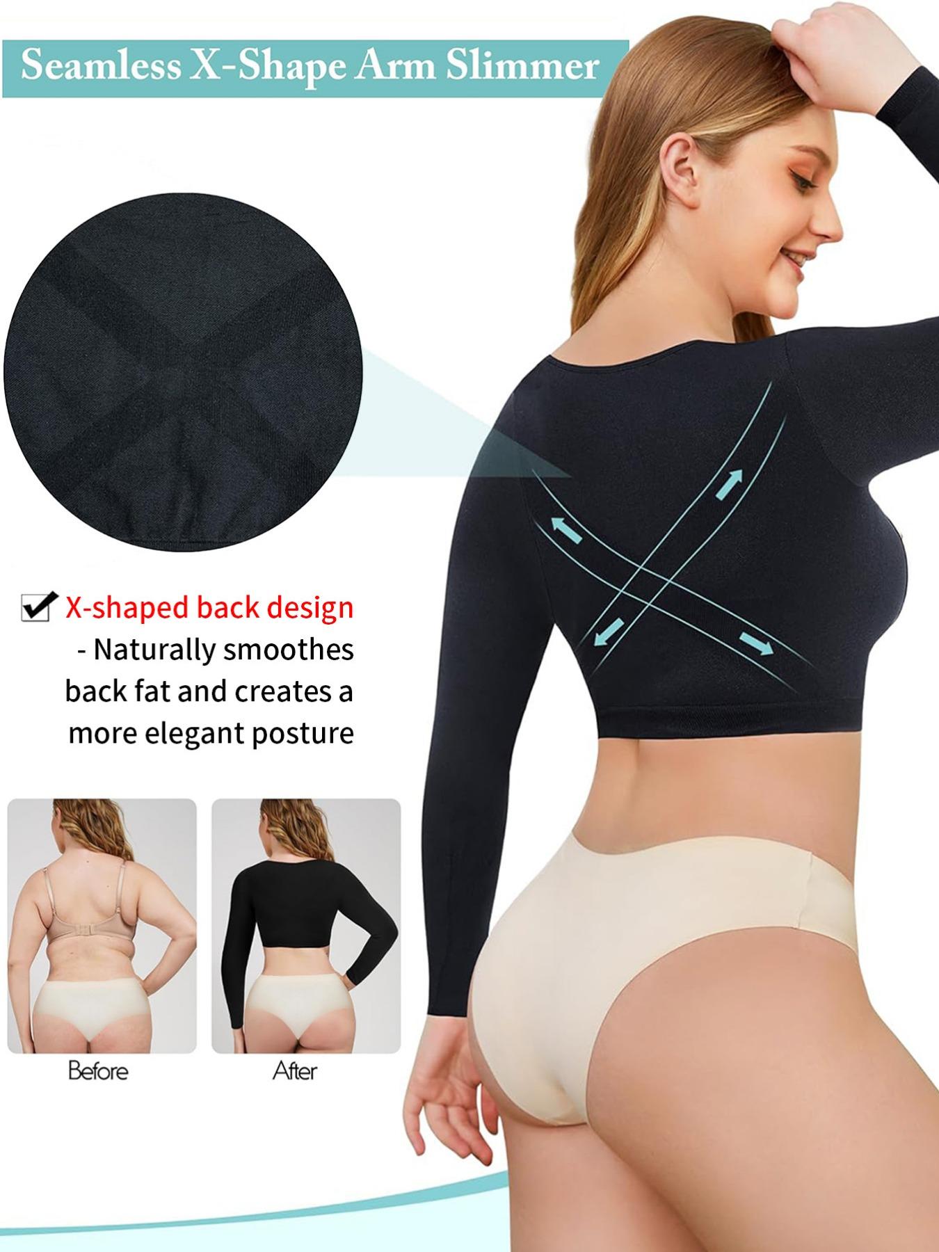Women's Long Sleeve Shapewear Top, Soft High Elasticity Smooth Fabric, Comfortable Breathable Skin-Friendly, Perfect for All-Day Wear christmas push up bra