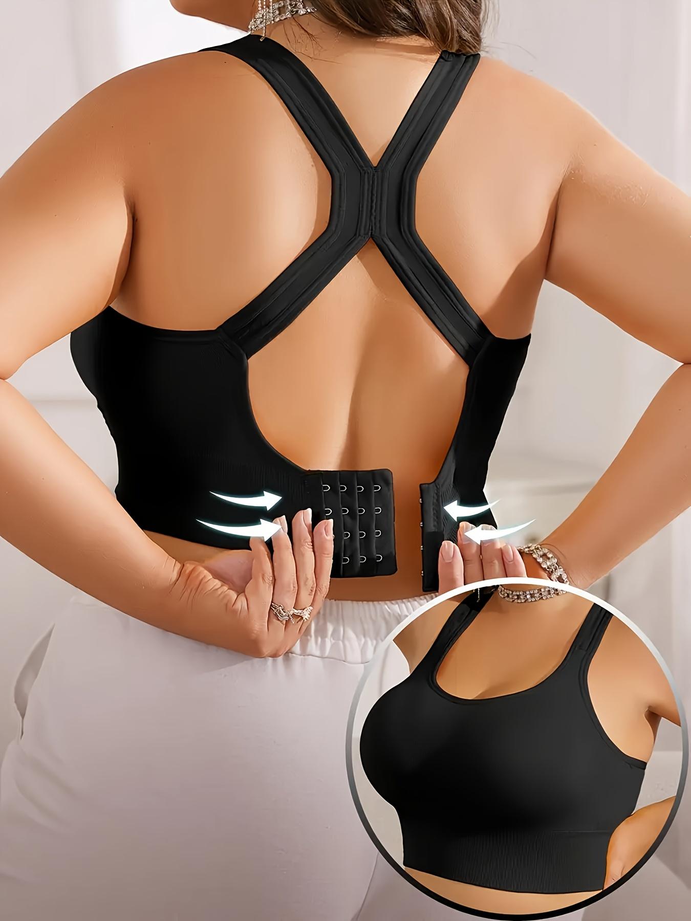 Plus Size Seamless Wireless Bra for Women, Backless Design, Comfortable Fit, Ideal for Daily Wear & Sports Activities, Yoga Sports Bra