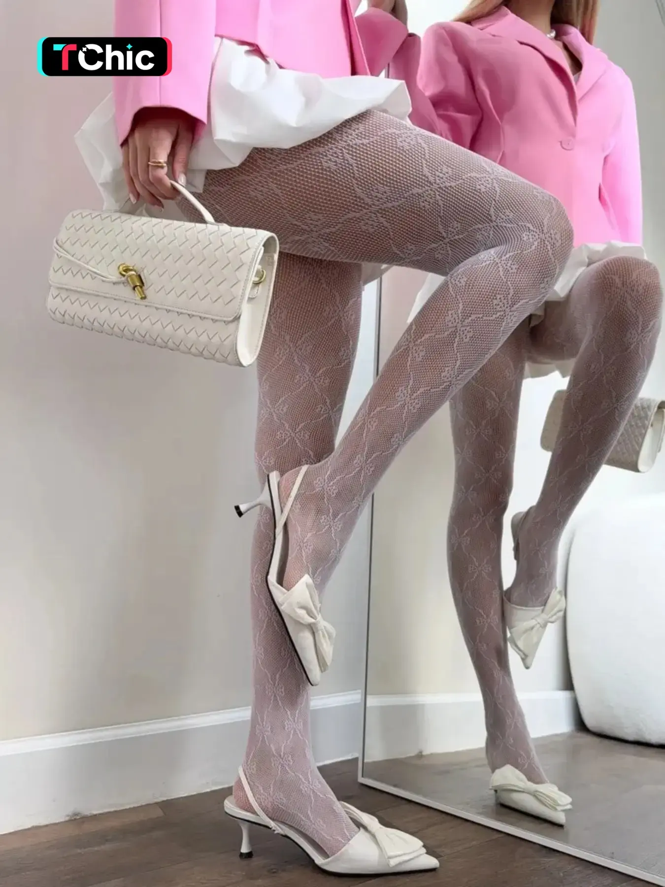 Women's Diamond Bow Fishnet Stockings, Thigh Highs, Transparent Net Socks, Fashionable Thin Underwear Pantyhose, Comfortable Design, Perfect for Daily Wear, Party, Tights, Clothing