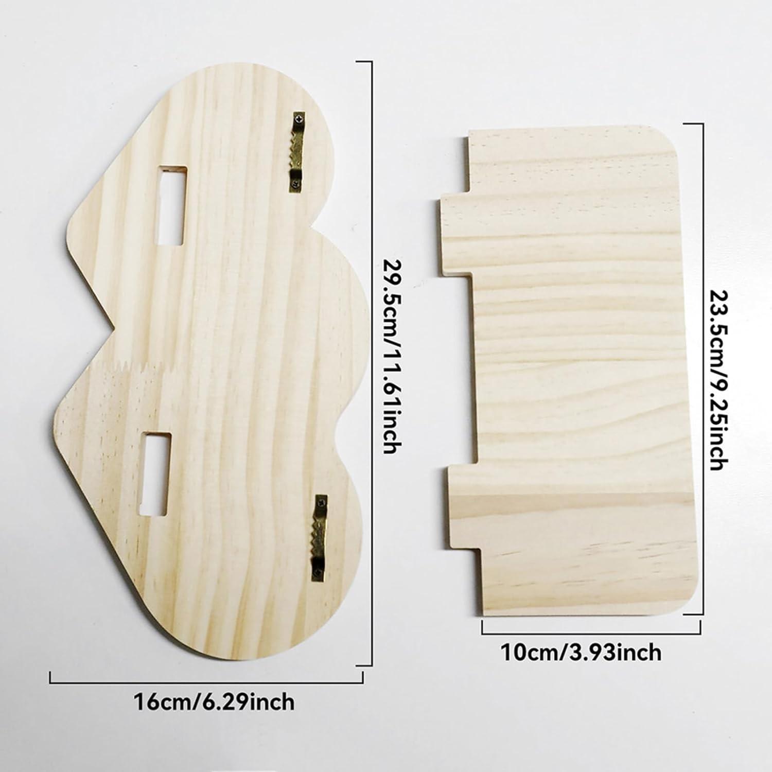 Universal Wall-Mounted Floating Shelf, Wooden Rustic Storage Display Rack, Durable Shelving for Bedroom, Living Room, Bathroom, Kitchen, Office