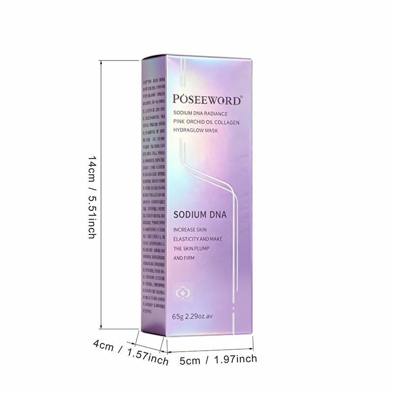 2 Pack Sodium Dna Radiance Orchid Oil Collagen Hydraglow Mask, Moisturizing Peel-Off Mask, Multi-Pack Liquid Form, No Allergen