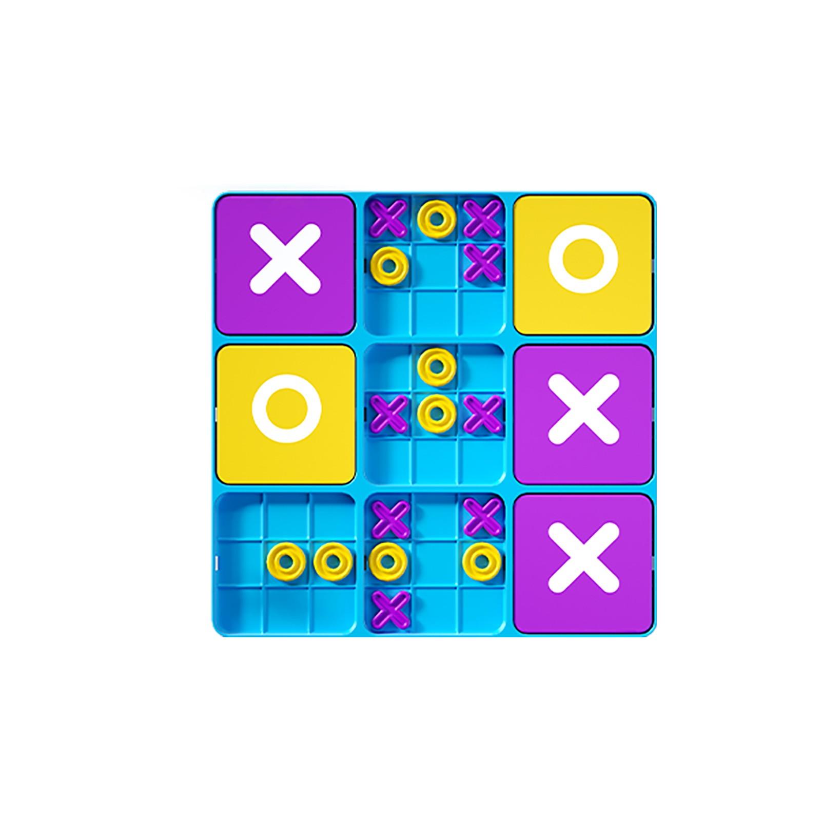 Upgrade Version Tic-Tac-Toe Game, Multi-Play Modes, Logic Training, Perfect for Festive Parties, Suitable for Ages 3+, Complete Set