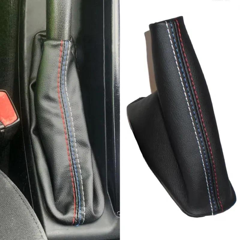 Car Shift Gear Stick Dust-proof Cover, 2 Counts/set Handbrake Handle Faux Leather Cover, Universal Car Interior Accessories for BMW E30 E36 E34 E46 Z3 Manual Models
