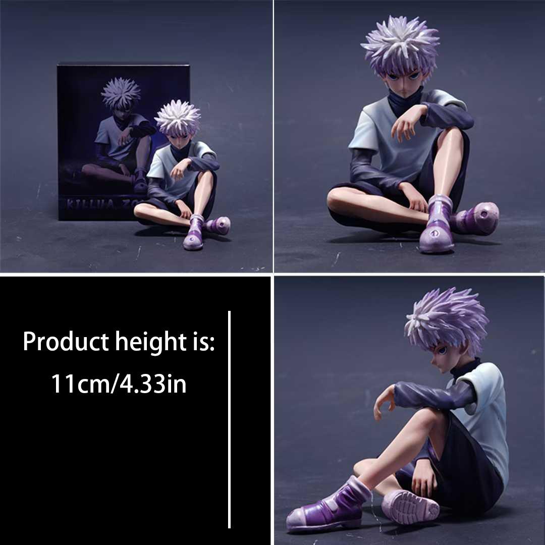 Killua and Xiao Jie  Sitting Figure Figurine Statue Anime Merchandise Collection Ornaments