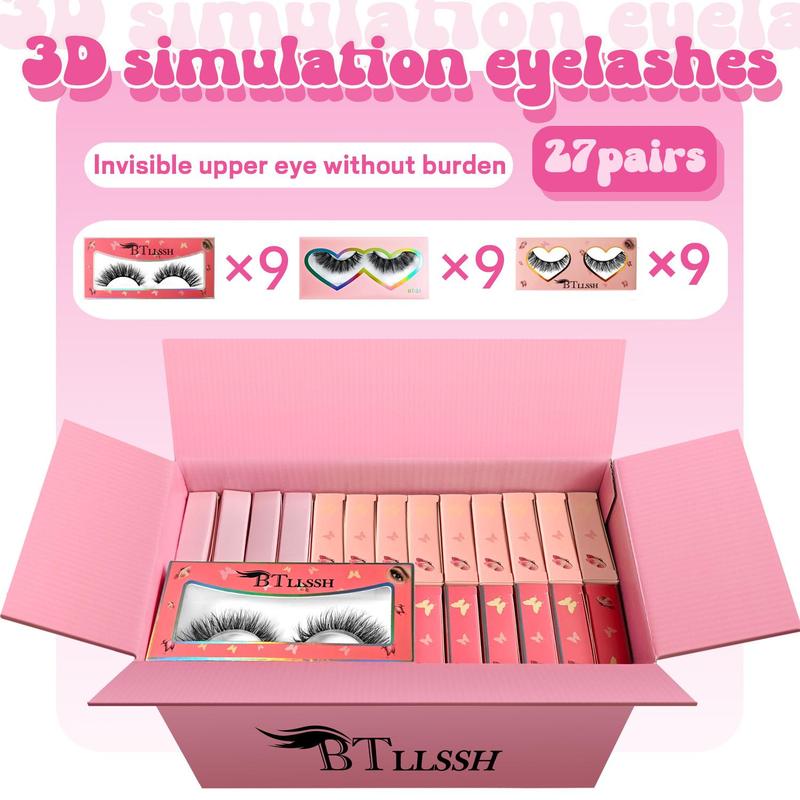 5D Faux Mink Lashes 3 Style False Eyelashes 100% Handmade Luxurious Fake Eyelashes