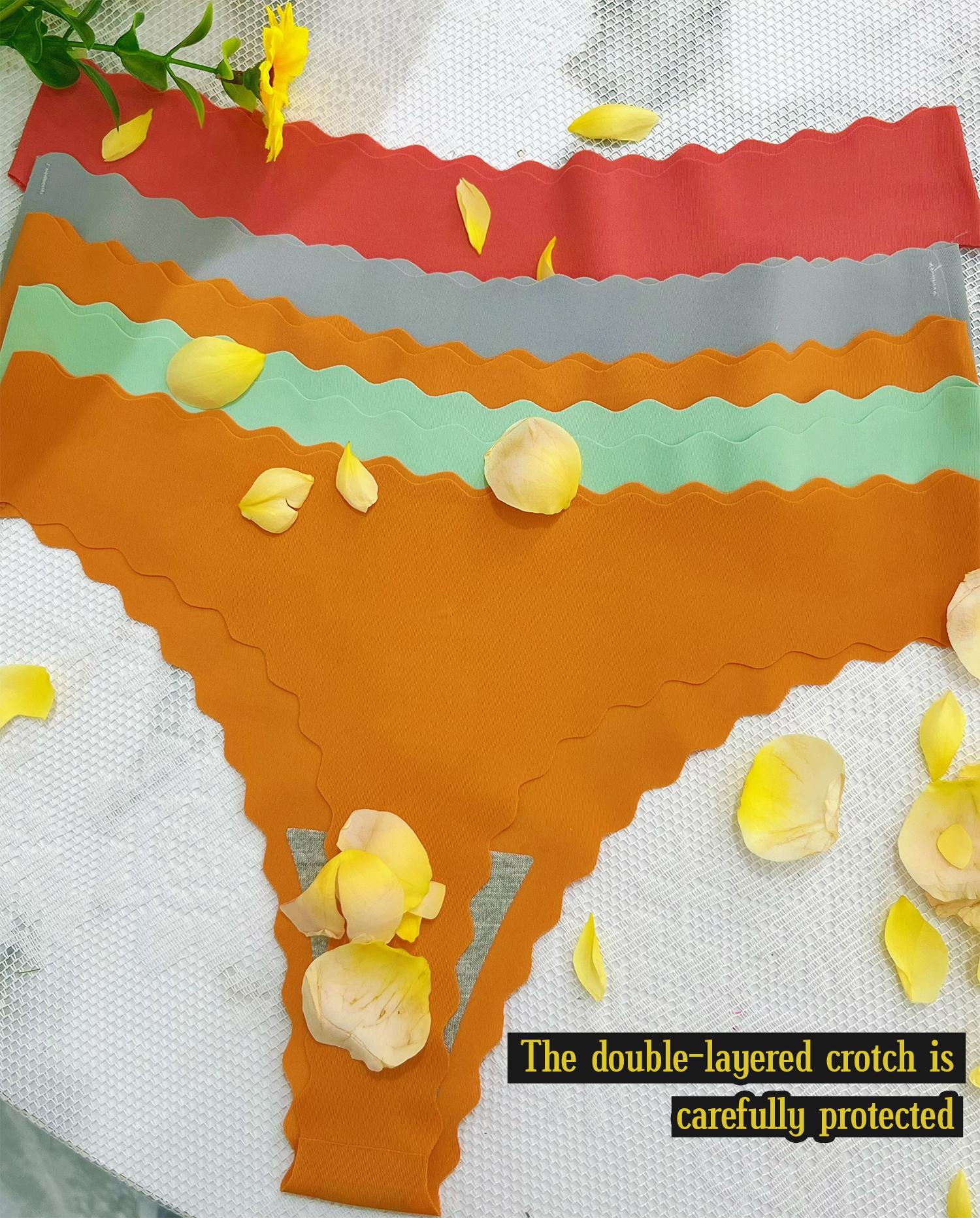 seamless panties, a summer must. In 10 colors likeblack, leopard print. 3D cut, fan edges, durable. Soft,icybreathable. Fit for dates & parties.M-XXL. Womenswear Comfort underwear thongs women's underwear collection