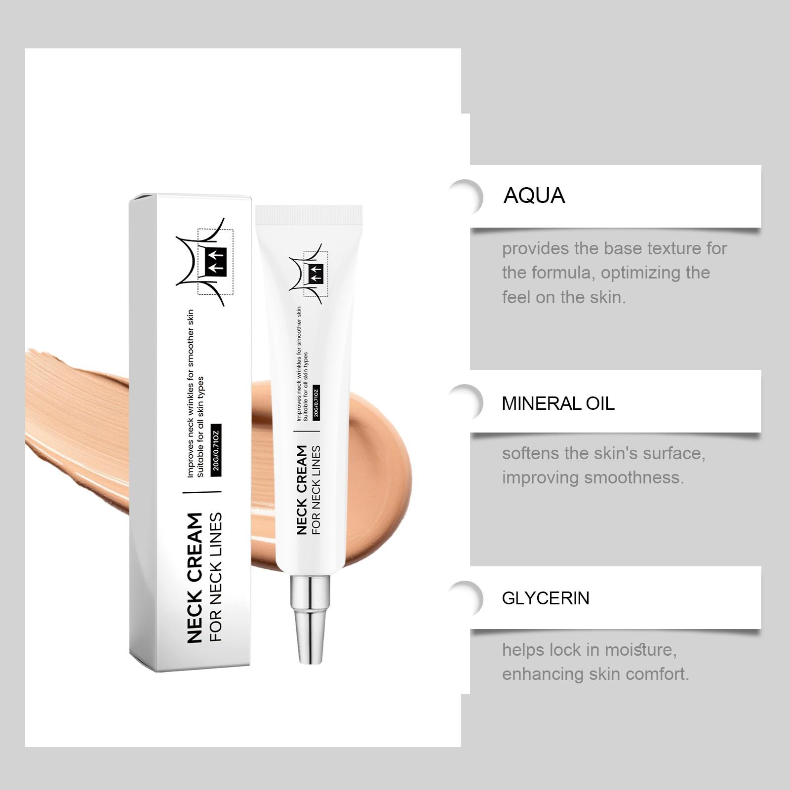 Neck Lifting Hydrating Cream, Anti-Wrinkle Neck Firming Balm, Wrinkle Reduction, Skin Tightening, Moisturizing Care for Neck Area