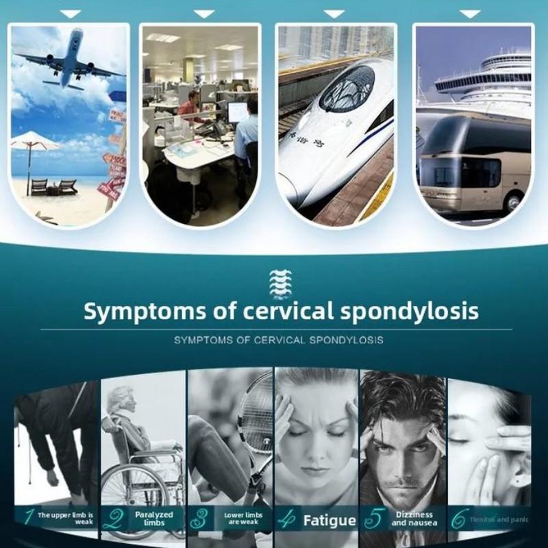 Ergonomic Travel Neck Pillow, Orthopedic Neck Support for Travel, Office and Car, Comfortable and Adjustable Design