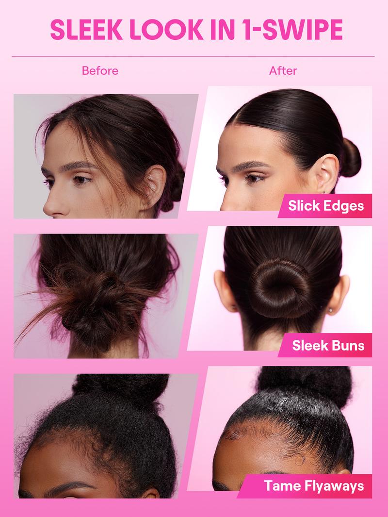 SHEGLAM HAIR Locked in Glossy Shine Strong Styling Stick-30g,Flyaway Hair Control,Elegant Sticks,Long-Lasting Hold,Sleek Look In 1-Swipe,Non-Sticky & Non-Greasy, Zero White Cast,Cranberry Scent Made For All Hair Types