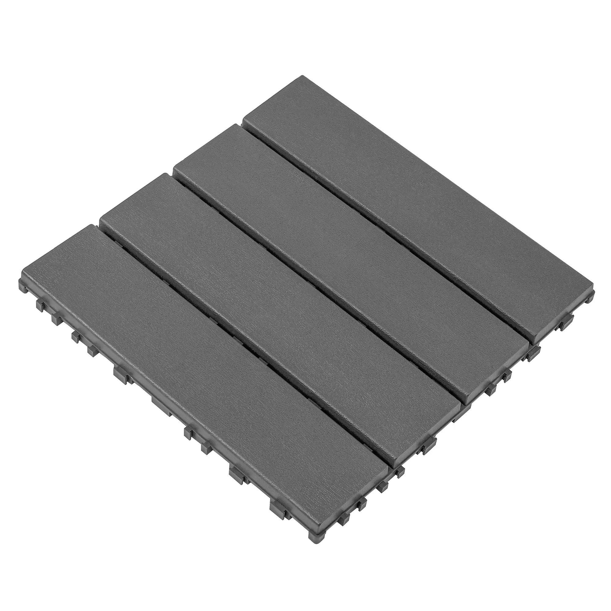 Nokaa 12x12 Inch Interlocking Deck Tiles, 44-Pack Polypropylene Outdoor Patio Flooring, Waterproof Snap-Together Pavers for Balcony Poolside Garden Terrace, All-Weather Plastic Decking Squares, Dark Gray Options