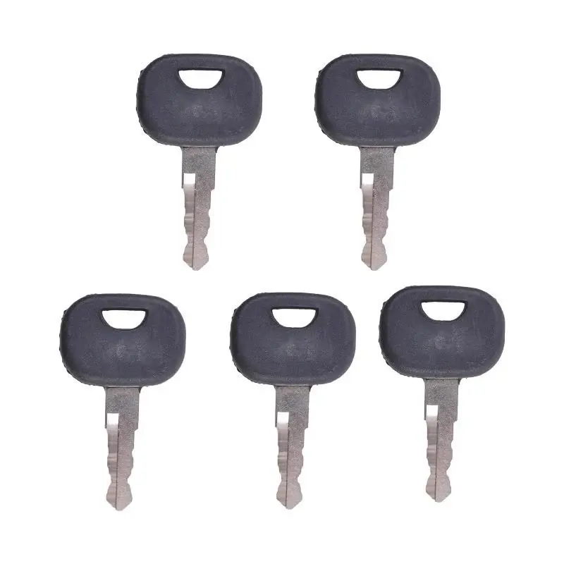 FridayParts 5 Pieces Ignition Keys 202 for John Deere Volvo Heavy Equipment