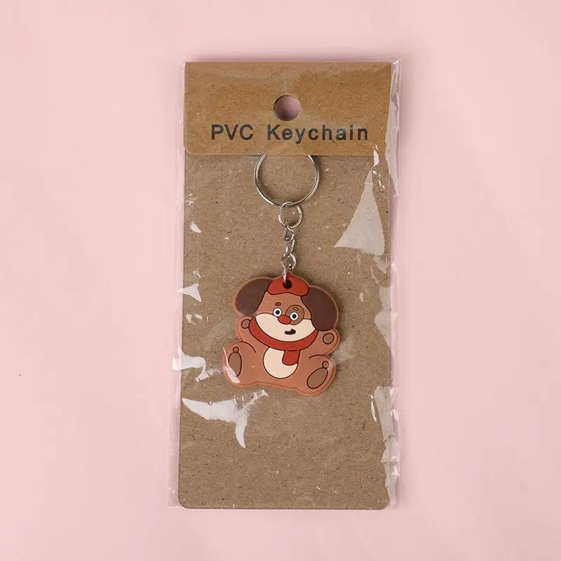 Classic Character Soft Rubber Keychain – Novelty Mixed Shape Pendant Key Ring for Jackets & Hats, Fun Gift Collectibles for Everyone