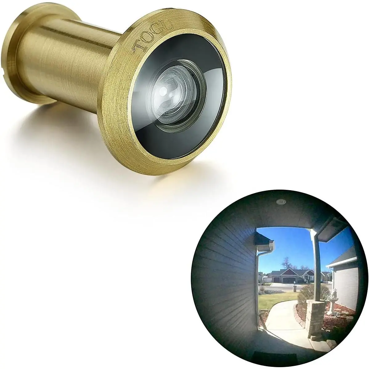 TG3016NG-SC UL Listed Solid Brass  Glass Lens 220- Door Viewer Peephole for /8" to 2-1/6" Doors, Satin  Finish