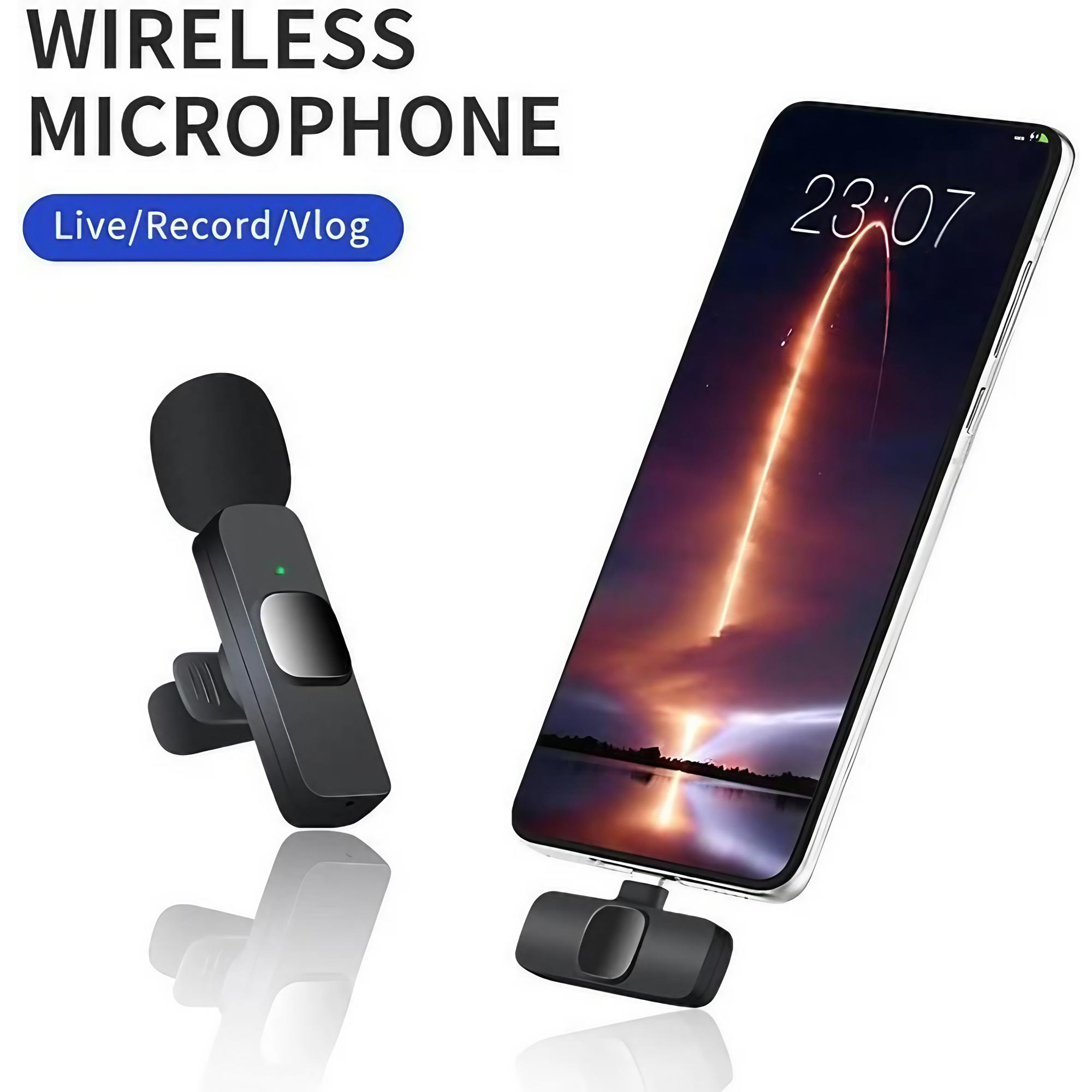 Wireless Lavalier Microphone for iPhone & Android, Type-C Lapel Mic with Noise Reduction. Perfect for TikTok, YouTube, Live Streaming, Vlogging, Recording, Interviews. Plug & Play, HD Clear Audio, Live Broadcast Equipment