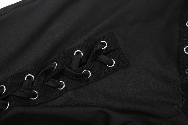 DOUCIU Trendy And Personalized Street Hip-Hop Sports Casual Streetwear Tracksuit Set Solid Color Basic Women'S Thin Long Sleeved Crop Top Paired With Adjustable Perforated Drawstring Pants Two-Piece Set