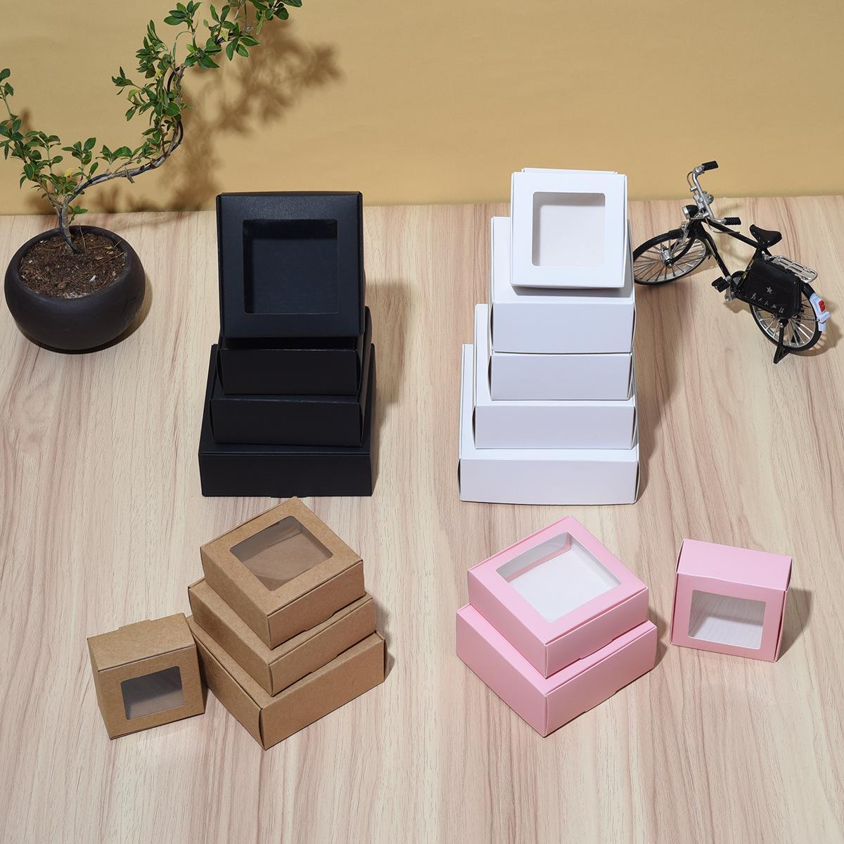 10pcs/20pcs/1pcs Kraft paper white card with window mini airplane box jewelry box candy box handmade soap box gift souvenir box,needoh,nutrition geeks,Birthday Gift Box, Boxes For Gifts