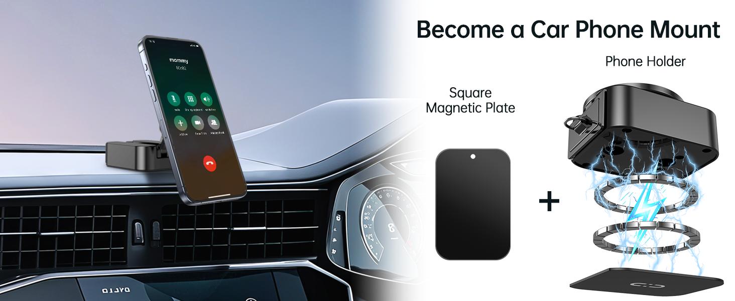 Travel Stand-MagSafe 2025 New 360° Rotating  Foldable Retractable Stand with Powerful Magnet, Women's Cell Phone Holder Travel Essentials,  Essentials, Hands-Free Magnetic Mini Travel Accessory