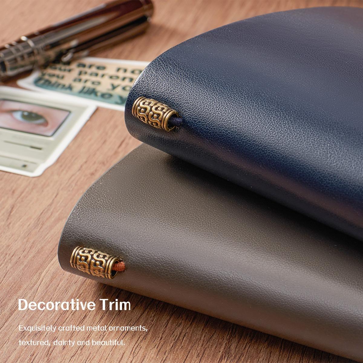 Creative A6 Bound Notebook with Kraft Paper Pages, Durable PVC Storage Bag, Ideal for Travel Diaries & School Supplies