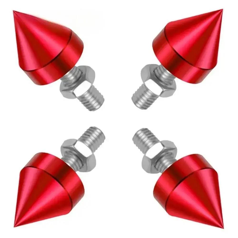 4-Pack Pointed-Tip License Plate Screws, Solid Metal Universal Standard-Size Thread Fit Bolts, Heavy-Duty Fasteners for Easy Install on Cars/SUVs, Replacement Hardware for Daily Auto Use