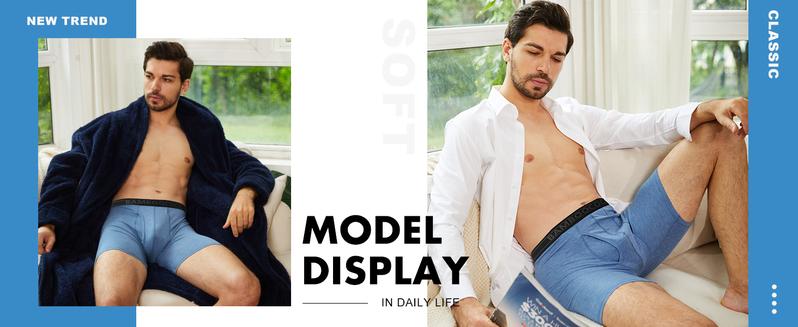 BAMBOO COOL Breathable Men's comfortable Underwear Modern Multipack Comfort soft Moisture-Wicking Boxer Briefs 6 Pack solid color  Men's Moisture Wicking Boxer Briefs  comfy breathable boxer brief Bamboo Boxer Briefs underwear men