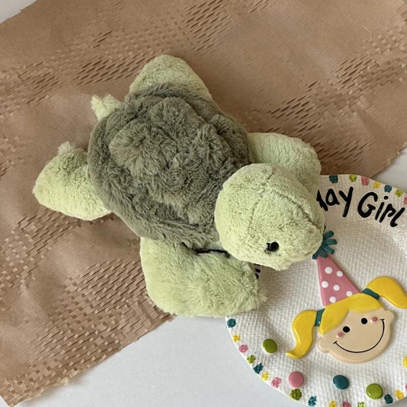 Realistic Sea Turtle Plush Toy, Soft Cute Tortoise Stuffed Animal Doll, Portable Plush Keyring for Car Bag Decoration, Kids Gift
