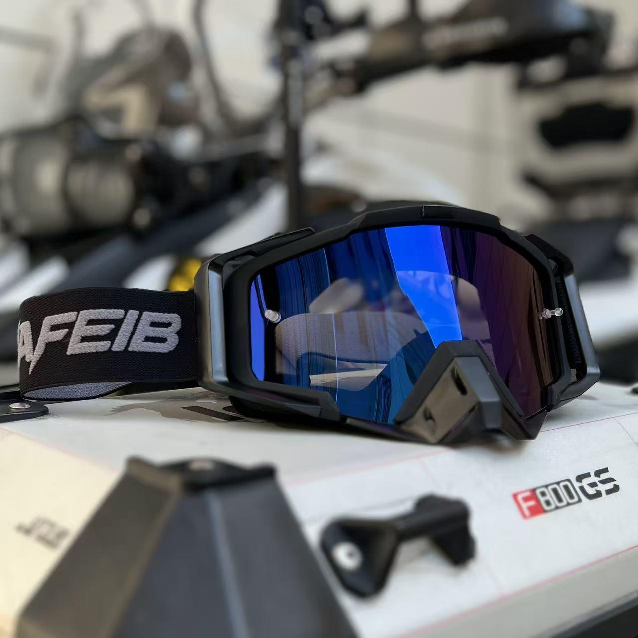 NAFEIB Universal OTG Goggles, Wear over Glasses, Durable, Dust-Proof, Breathable, Adjustable, Ideal for Motorcycle, Skiing, Atvs, Biking