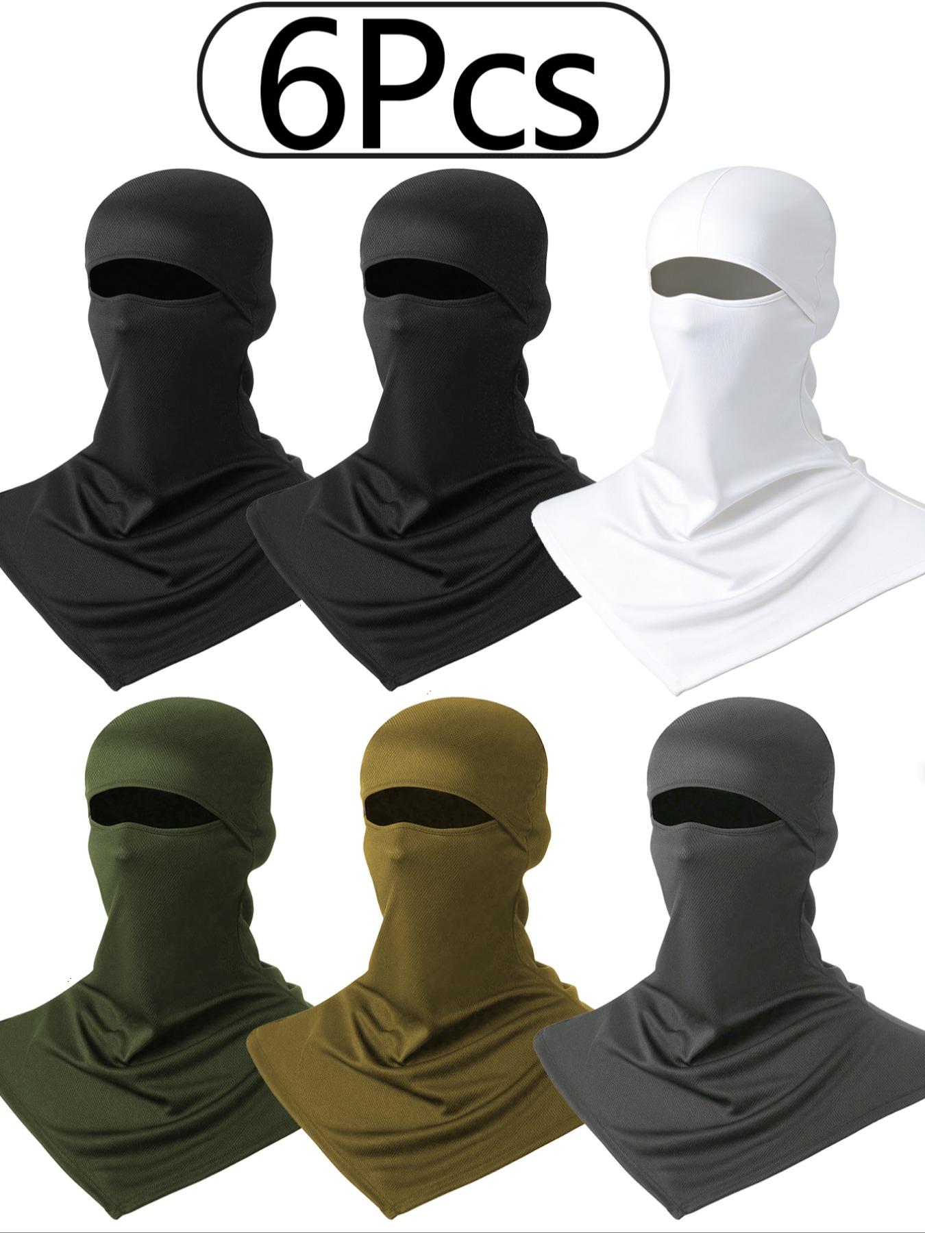 6 Pack Breathable Long-Length Full Face Mask for Men & Women, Sun Protection Quick-Dry Fishing Head Cover, Sweat-Absorbent Sports Balaclava 6 Pack Breathable Long-Length Full Face Mask for Men & Women, Sun Protection Quick-Dry Fishing Head Cover, Sweat-Absorbent Sports Balaclava