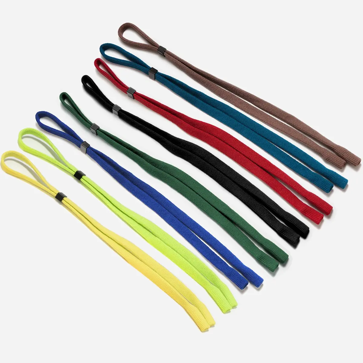5PCS Adjustable Eyeglass Strap, Anti‑Slip Sports Glasses Lanyard With Square Buckle, Durable Fabric Spectacle Retainer Cord, Multi‑Color Eyewear Accessory For Outdoor Activity