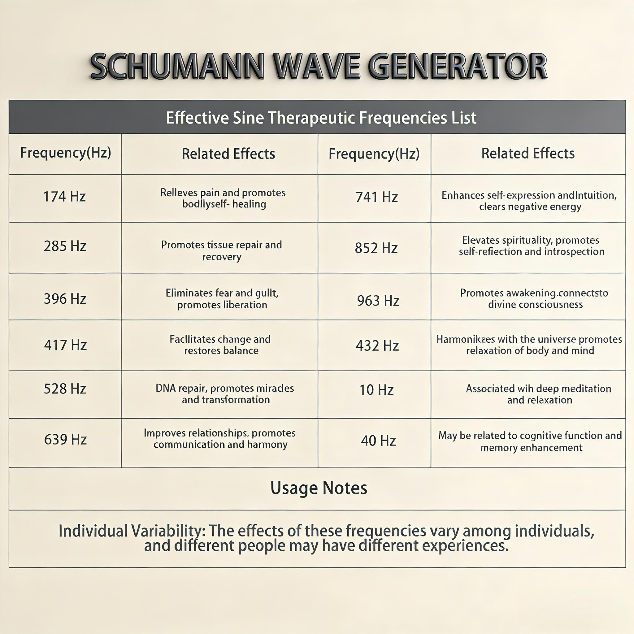 7.83hz Frequency Generator, Adjustable 0.001hz to 200khz Sine Wave, USB Powered Schumann Resonance, Pulse Audio Device for Sleep, Yoga, Meditation